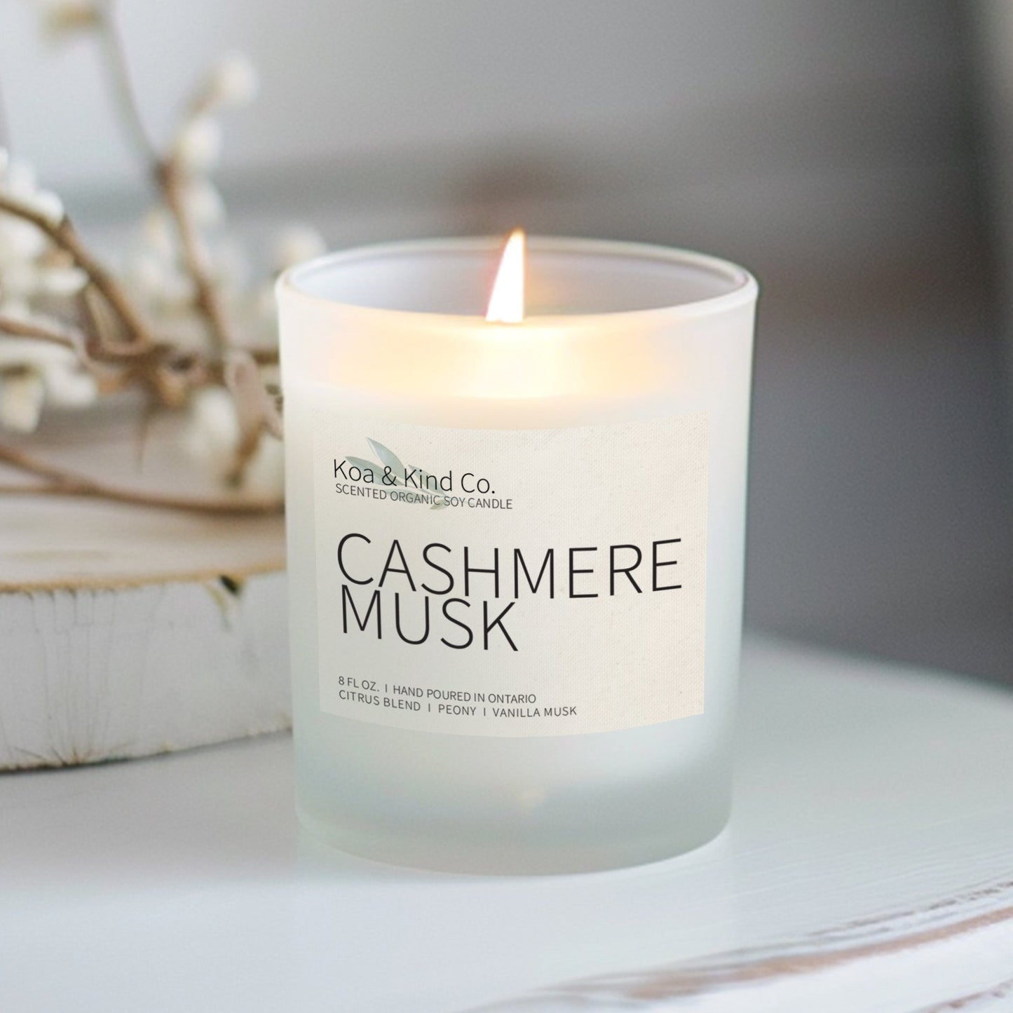 Cashmere Musk Scented Soy Candle