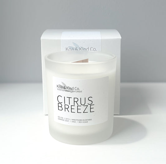 Citrus Breeze Scented Soy Candle