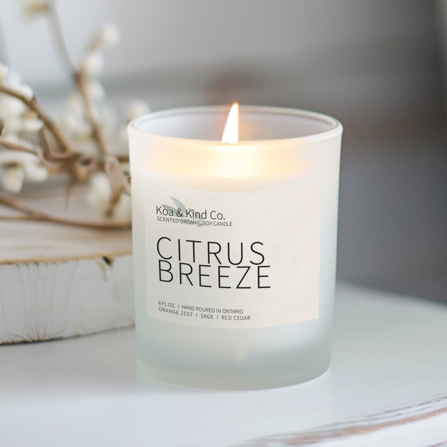 Citrus Breeze Scented Soy Candle