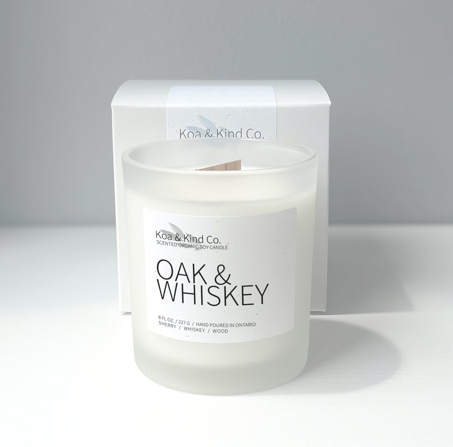Oak & Whiskey Scented Soy Candle