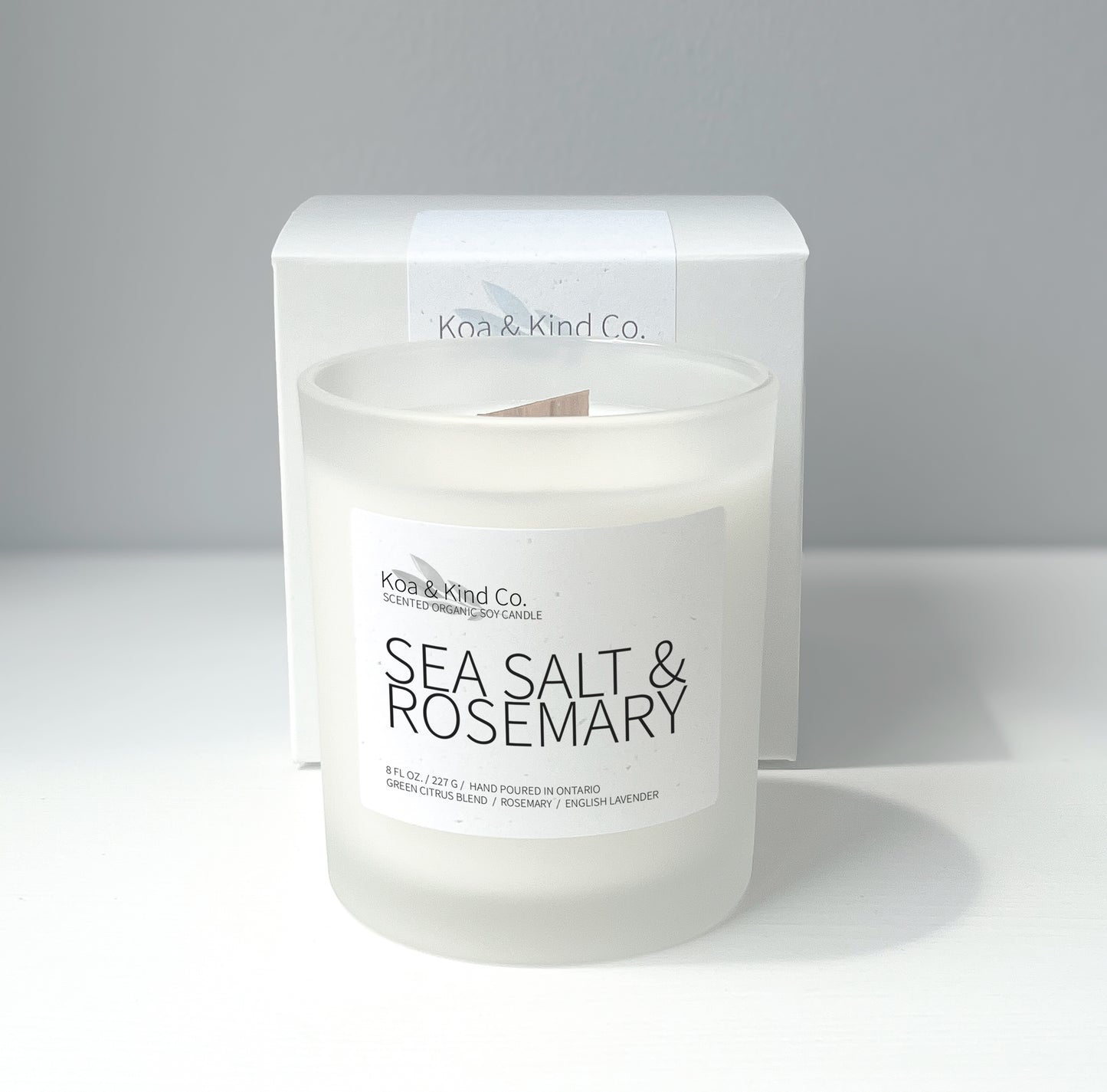 Sea Salt & Rosemary Scented Soy Candle