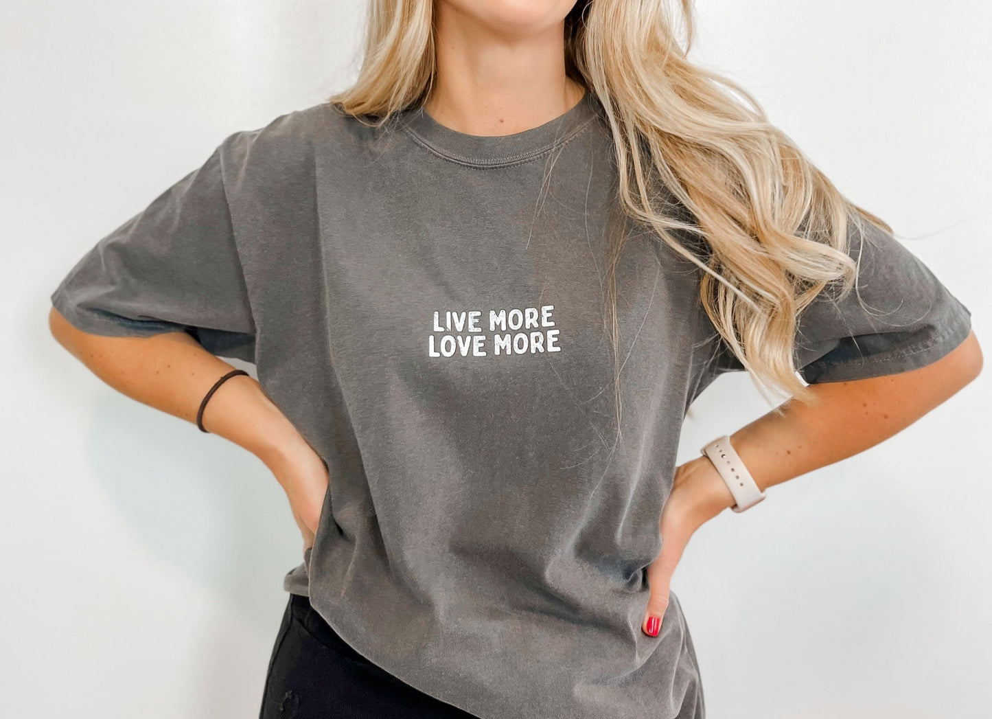 Live More Love More Relaxed Fit Crewneck T-Shirt